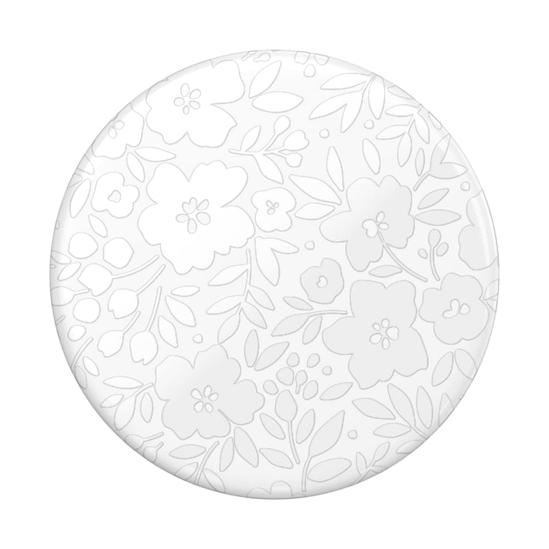 PopSockets Phone Grip with Expanding Kickstand, Floral - Blanc Fresh Adhesive