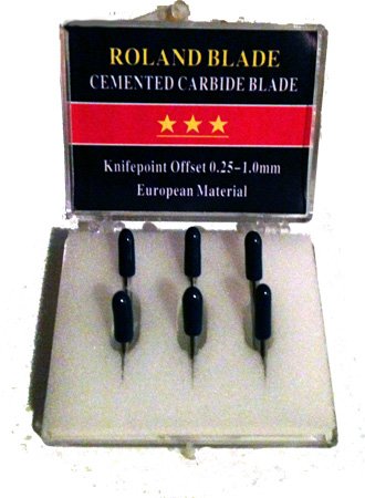 6-Pack 60 Degree Roland Type Deep Cut Replacement Blades Vinyl Sign Making Plotter Cutter Cemented Carbide Blade Set Compatible with Roland Bridge Refine P-Cut US Cutters