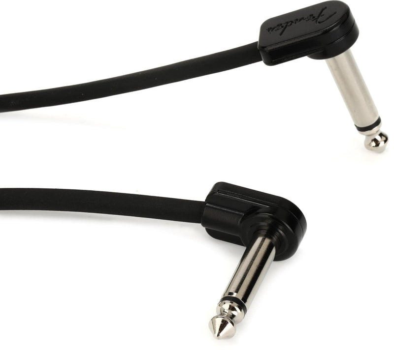 [AUSTRALIA] - Fender Blockchain Patch Cable Kit, Guitar Cable, Stocking Stuffers, Guitar Accessories, Angle/Angle, Black, Large, 15 Pieces 