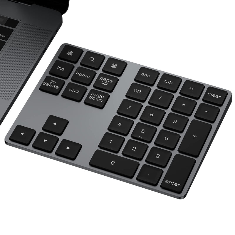 JOYEKY Bluetooth Number Pad, Wireless Numeric Keypad | Number Pad for Laptop,USB-C Rechargeable,34-Keys Bluetooth Numeric Keypad L325