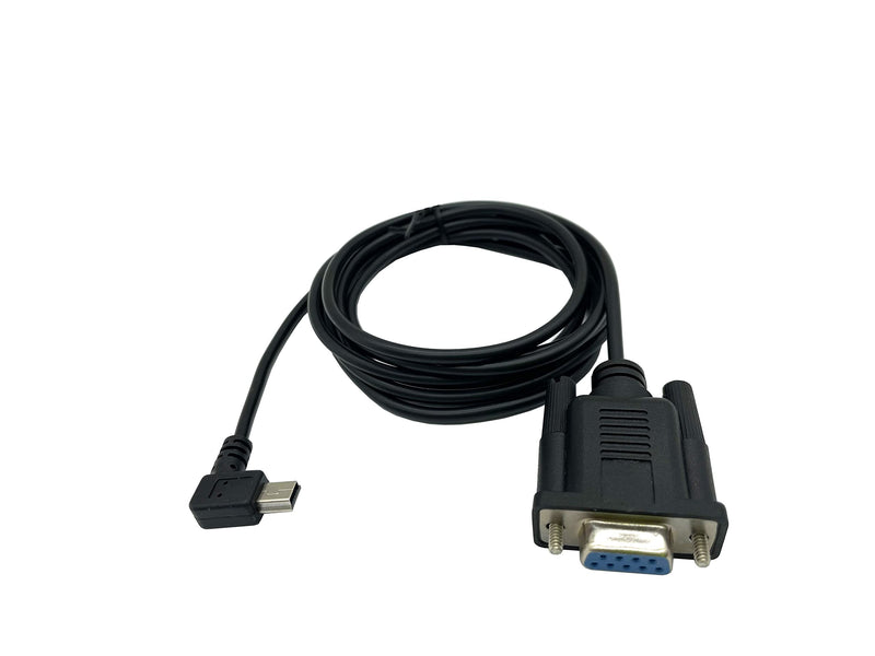 Dafensoy USB to RS232 Serial Adapter, Right Turn USB Mini 5 Pin Male to DB9 Pin Female Serial Converter Cable, for Various Serial Devices and USB Mini Port Black 1.8M/6Feet