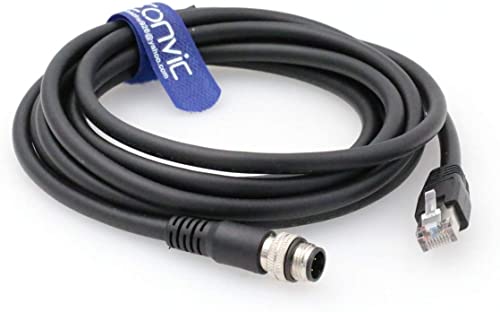 4 pin M12 D-Code RJ45 Gigabit Cognex Industrial Camera High Flex Cable (8M, M12 4pin Cable) 8M
