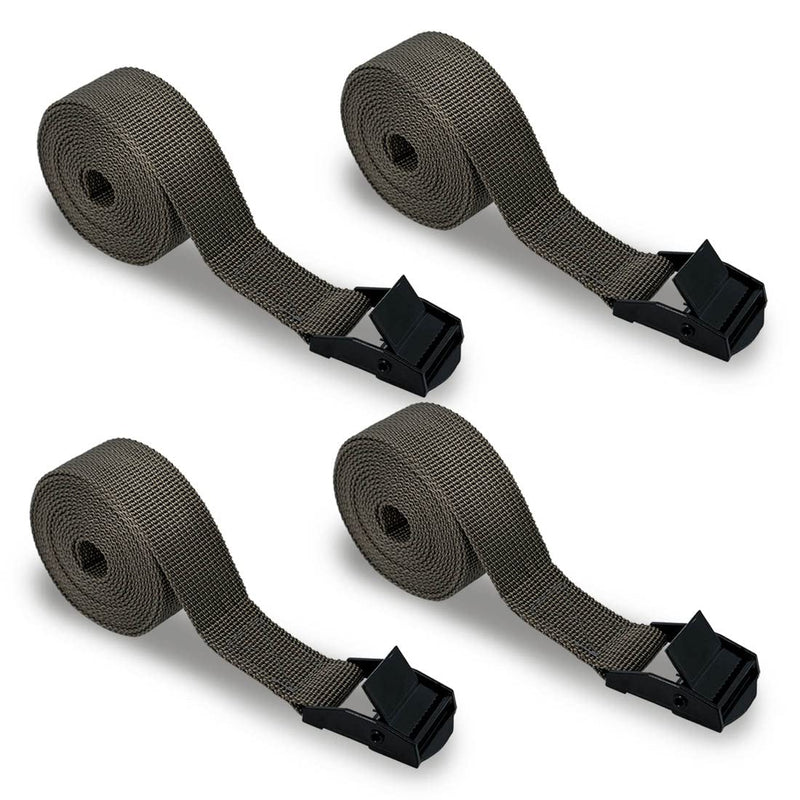 Trail Camera Straps, Game Cam Mounting Straps w/Durable Alloy Buckle, 6 ft. Long Hunting Utility Strap for Hanging Deer Camera Tree Stand, 25mm Width, Brown, 4-Pack Brown-4 Packs