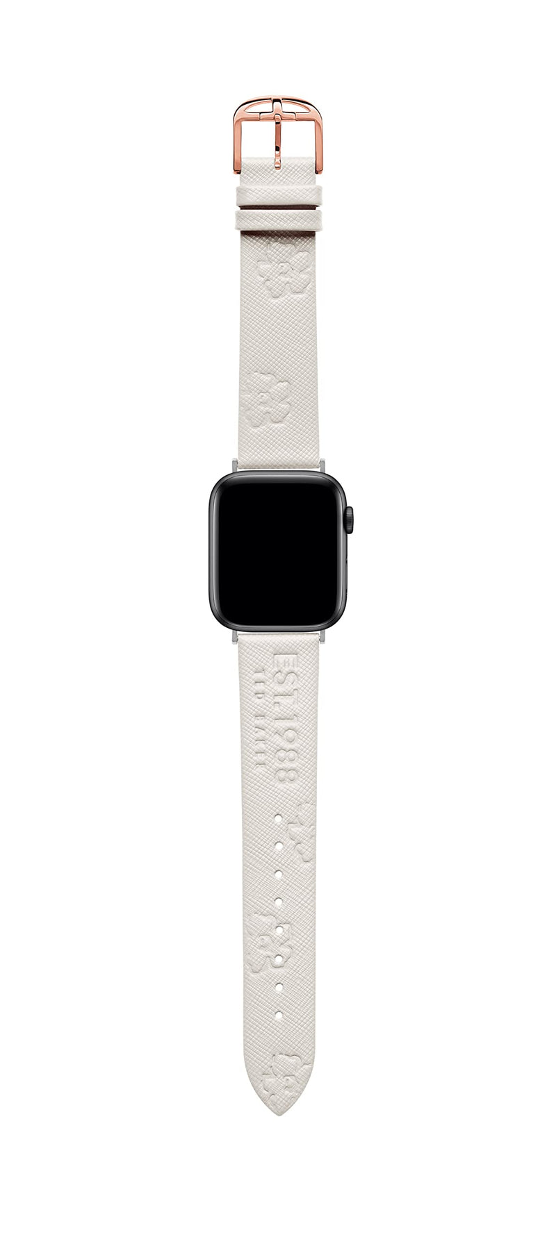 Ted Baker Cream Saffiano Leather Strap Llogo & Magnolias for Apple Watch® (Model: BKS38S208B0)