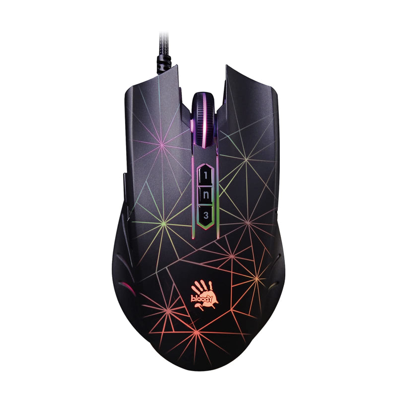 Bloody P81s Optical Gaming Mouse with Light Strike (LK) Switch & Scroll, Max 8000 CPI, 2000Hz Report Rate, 256K Onboard Memory, Fully Programmable with Advanced Preset Macros (Starlight) starlight
