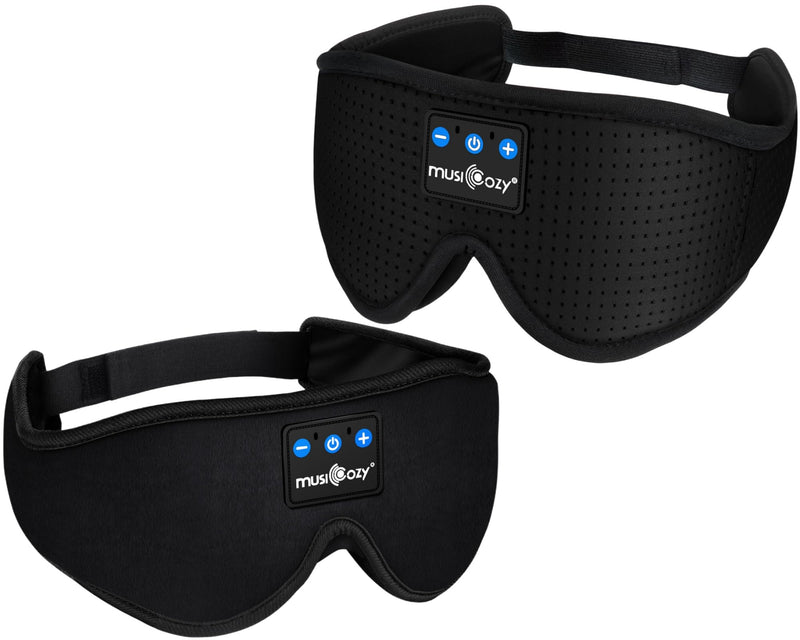 MUSICOZY Sleep Headphones Bluetooth 5.4 Headband Breathable 3D Sleeping Headphones, Wireless Eye Mask Sleep Earbuds for Side Sleepers Women Office Air Travel Cool Tech Gadgets Unique Gifts, Pack of 2