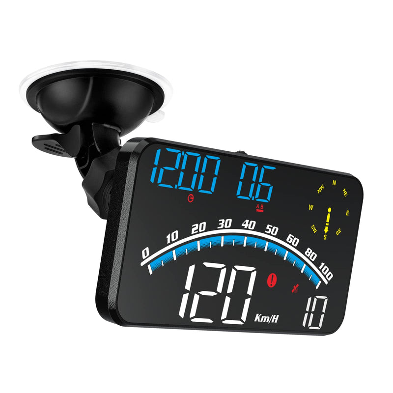 Digital GPS Speedometer, HUD Head Up Display for Car, Upgraded 5.5" Large-Screen, Suitable for All Vehicles BLUE AND WHITE