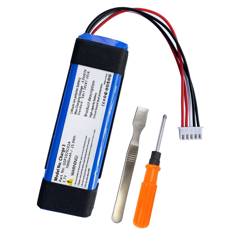 7000mAh for JBL Charge 3 Battery GSP1029102A Replacement Charge3 3.7V
