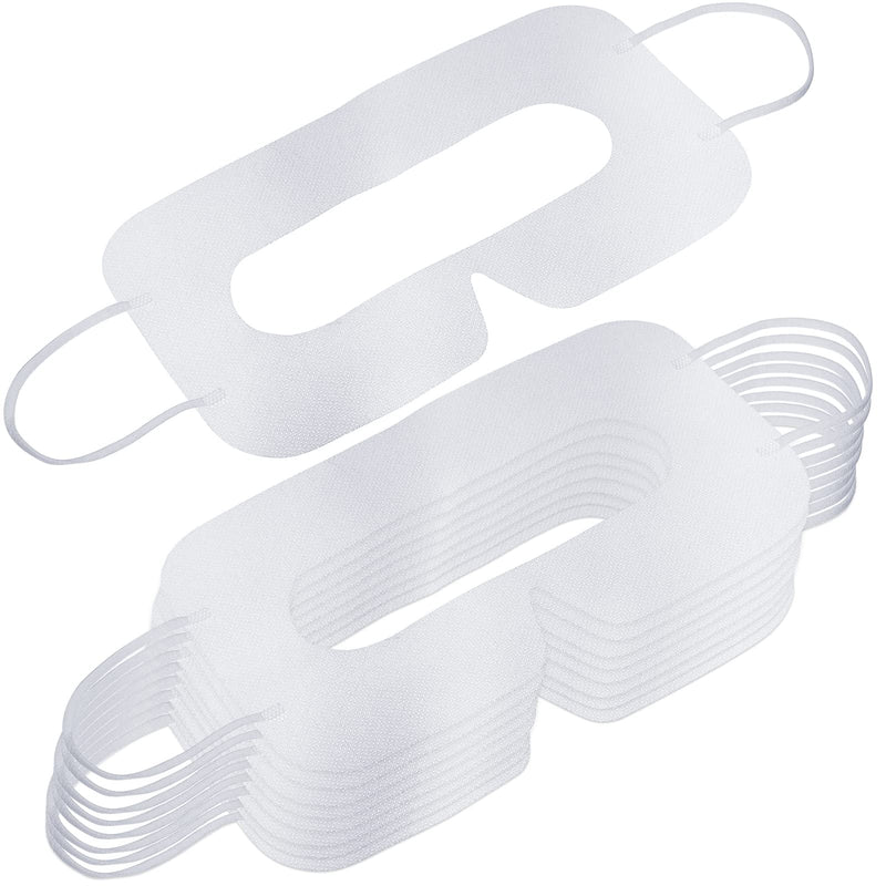 200 Pcs Disposable VR Face Mask Breathable Cover Eye Mask for VR Nonwoven Fabric Sanitary VR Mask, VR Eye Cover Pad (White) White