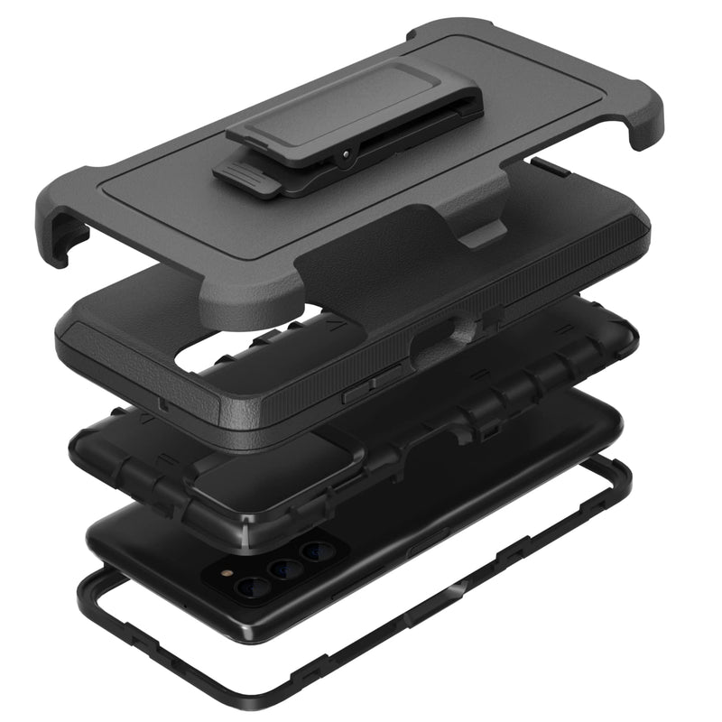 [AUSTRALIA] - Compatible with Samsung Galaxy A03s Case, with Belt Clip Holster Heavy Duty Rugged Shockproof Full Body Protection Kickstand Cover for Samsung Galaxy A03s Phone (Black) Black 