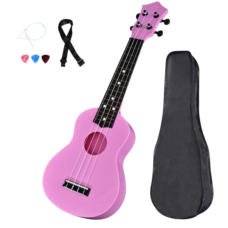 [AUSTRALIA] - Kids Ukulele 21 Inch Soprano Ukelele,Musical Instrument, Ukuleles for kid Beginners with Bag (Pink) Pink 