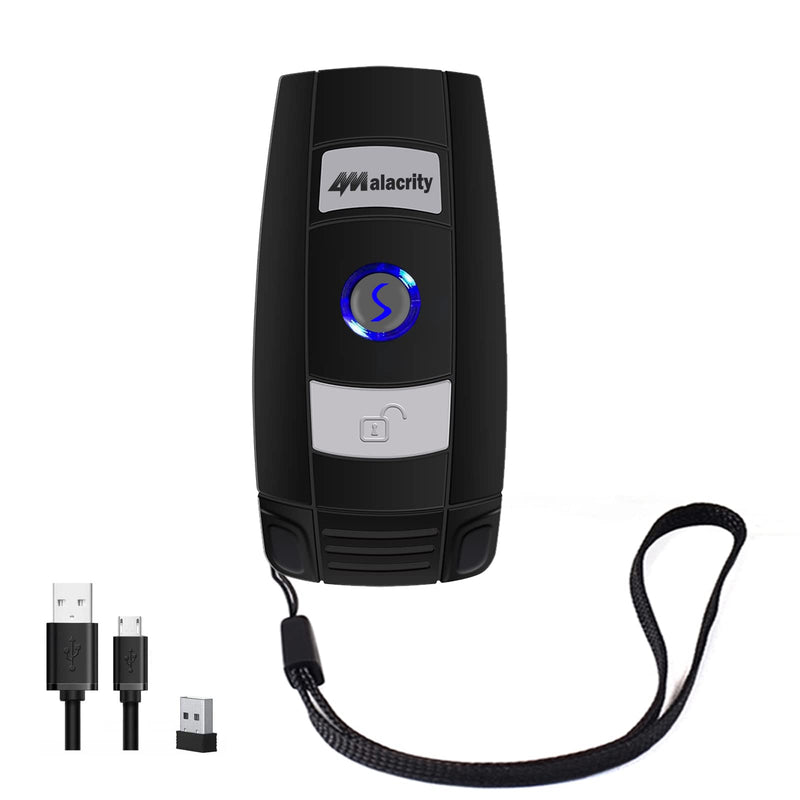 Alacrity Bluetooth Barcode Scanner, Portable Mini 1D Handheld Barcode Scanner 3-in-1 Bar Code Reader Scanner Scanning Work with Windows, Android, iOS, Tablets or Computers Able to Scan Codes on Screen 1D CCD Bluetooth Wireless Portable Scanner