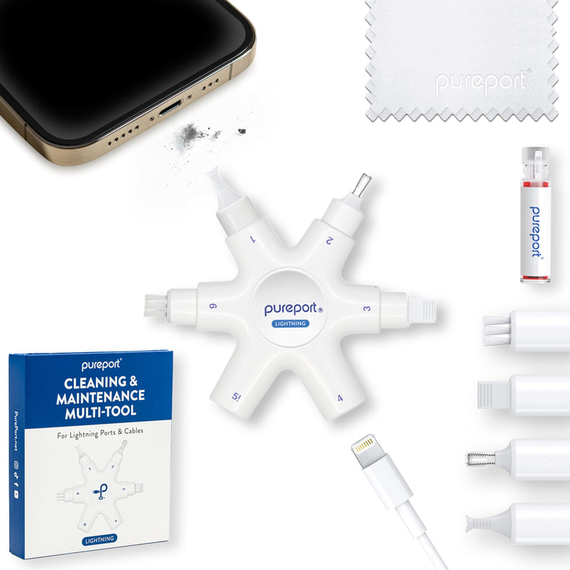 iPhone Cleaning Kit - The Original - iPhone Cleaner Multi-Tool | Repair & Restore iPhone & iPad Charging Ports, Lightning Cables & Connectors | Fix Unreliable Charging | As Seen on USA Today For iPhone/iPad (Lightning Connector)