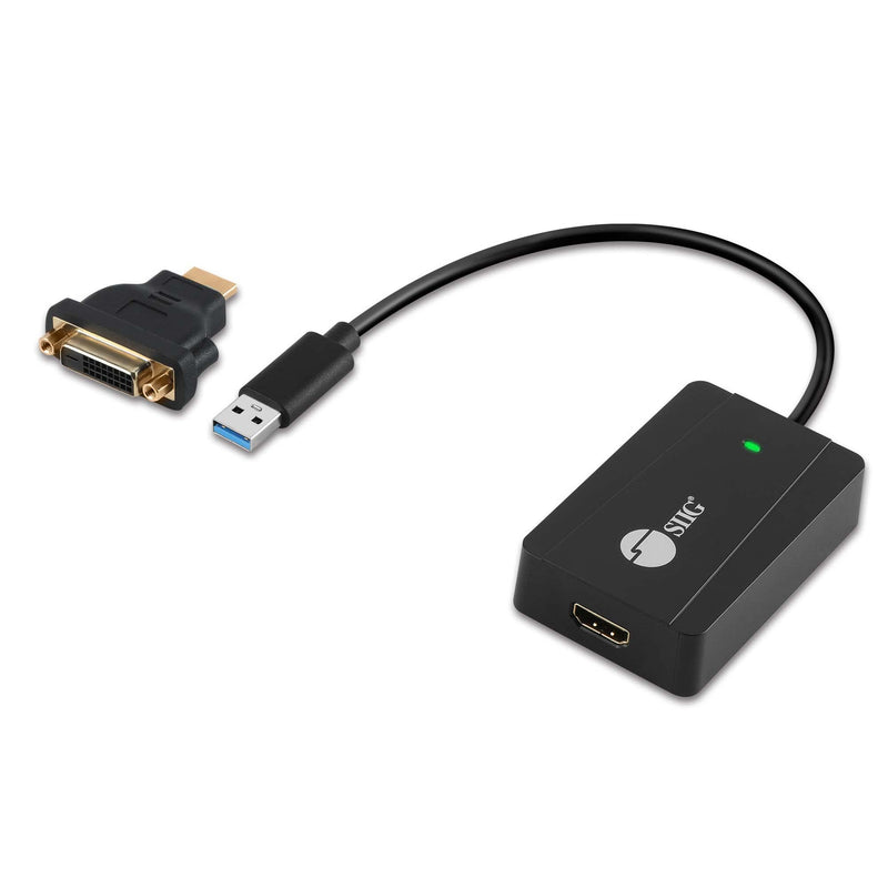 SIIG USB to HDMI Adapter, DisplayLink Chipset, USB 3.0 to HDMI 2K 2560x1440 50Hz Video Converter- for Windows and Mac, PC, Laptop, Desktop, Monitor, and TV (JU-H30H11-S1)