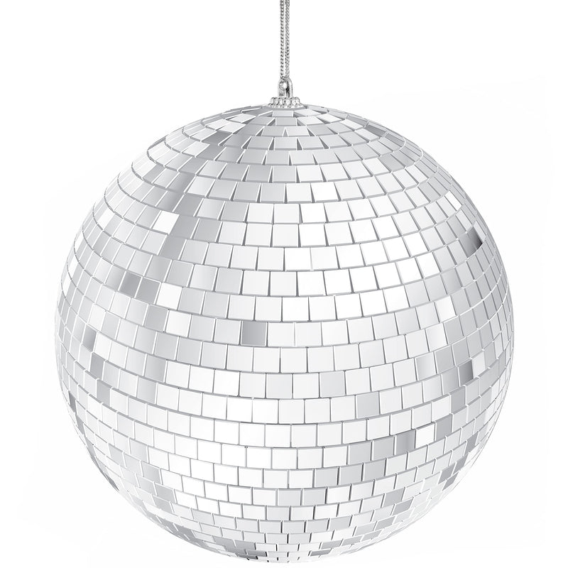 [AUSTRALIA] - The Dreidel Company Mirror Disco Ball with Attached String for Hanging Ring, Reflects Light, Party Favor, 5" (Single) Single 
