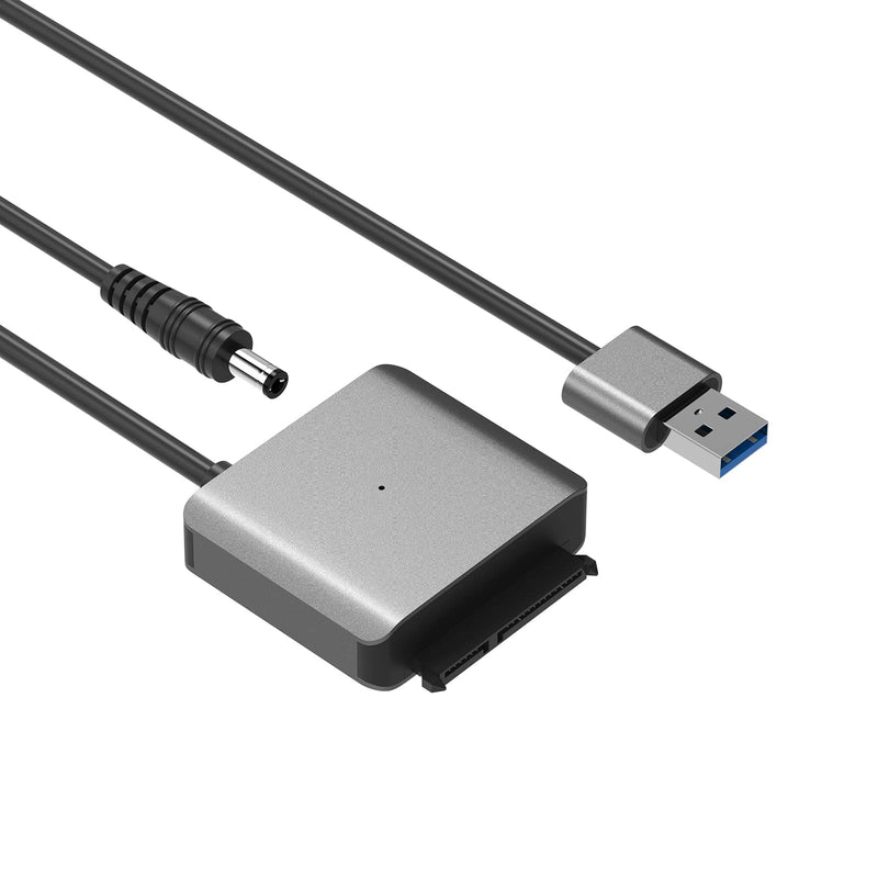 SATA to USB Cable,VCOM Aluminum SATA to USB Adapter ,USB 3.0 SATA III Hard Drive Adapter Converter for 3.5/2.5 Inch HDD/SSD with 12V/2A Power Adapter