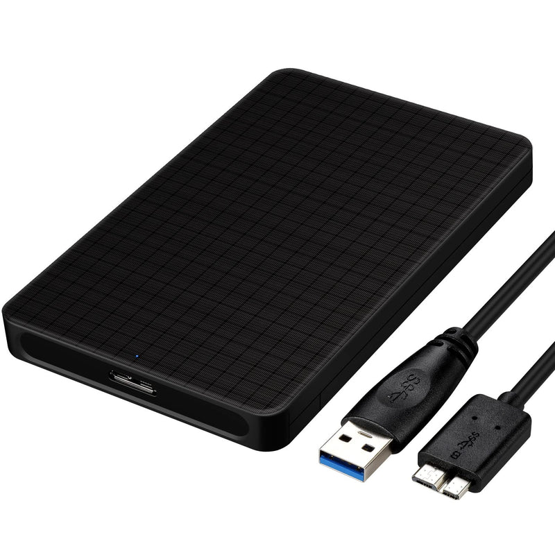 2.5 inch Hard Drive Enclosure USB 3.0 to SATA III for SSD & HDD 9.5mm 7mm External Hard Drive Disk Case Compatible for WD Seagate Toshiba Samsung Hitachi