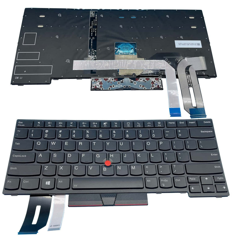 Replacement Keyboard for Lenovo ThinkPad - T14 Gen1 T14 Gen2 P14S Gen1 P14s Gen2 Not Fit for E480 Laptop Keyboard with Backlit & Trackpoint for SN20V43688 5N20V43760 US Layout (Backlit)