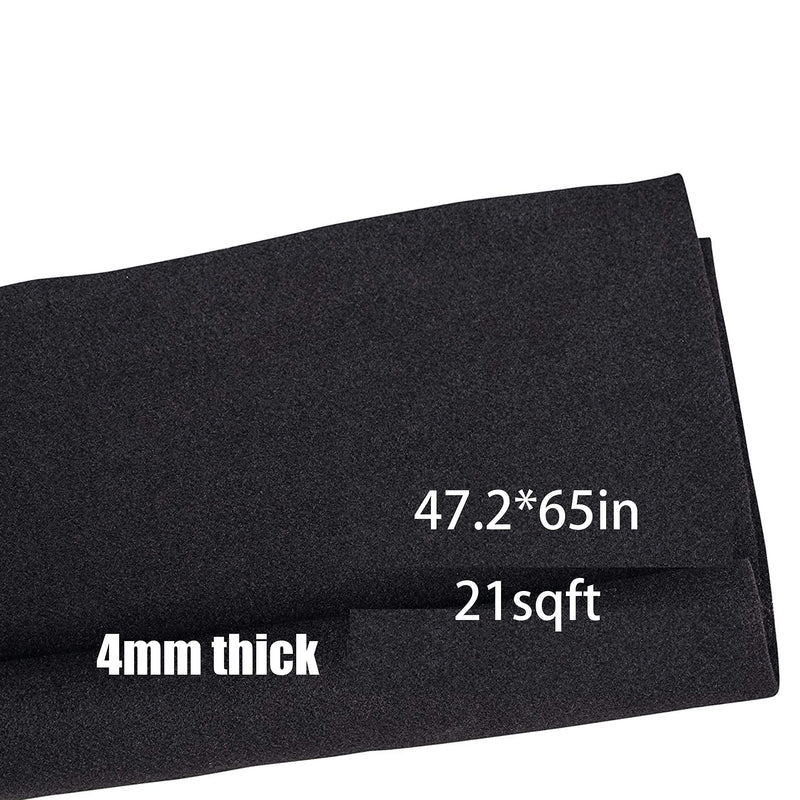 Speaker Box Carpet Fabric Black: Car Trunk Truck Auto Automotive Liner Speakers Subwoofer Interior Cover Roll Carpeting for Sub Box Polyester Fiber Material 47 X 65 in 21.25 Sqft（Folded）