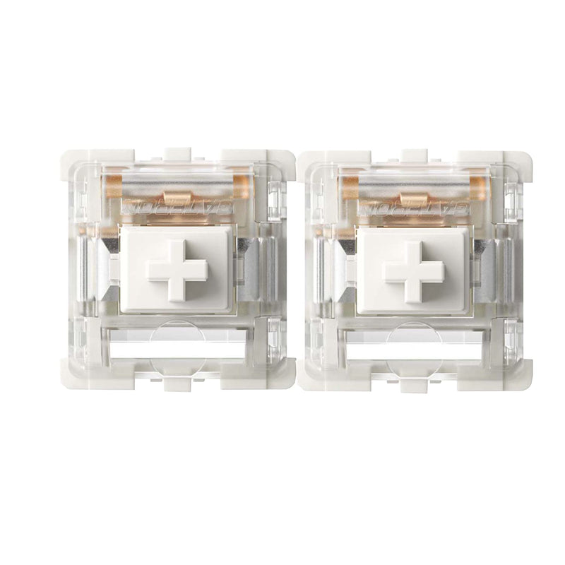 Gateron G White Clear Pro Switches Pre-lubed 3pin RGB SMD Linear for Gaming Mechanical Keyboard (108pcs, Clear) 108 PCS