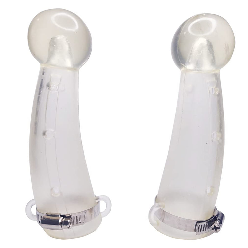 Small Size Silicone Goats Calf Cattle Bull Cow Horn Cover Anti-Fight Protective Cover Cow Horn Protector Round Cornered With Small Size 6.9"X1.77"