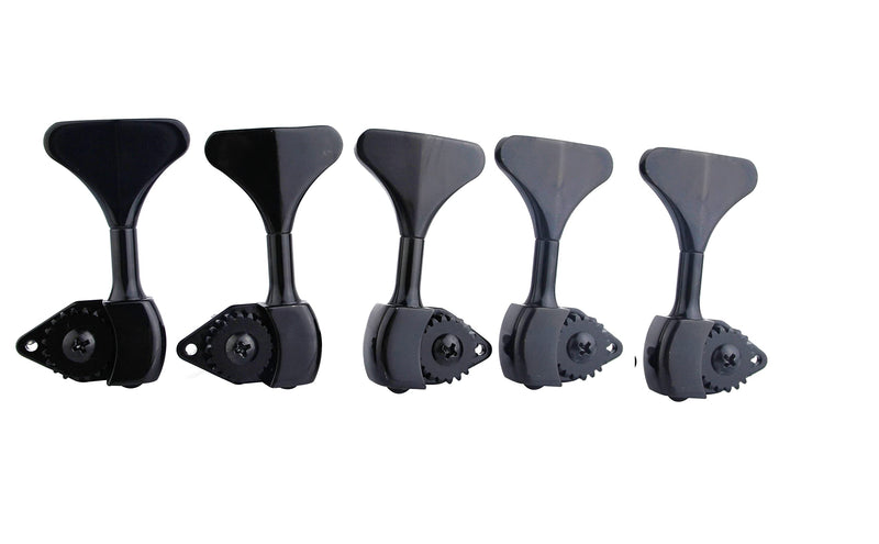 [AUSTRALIA] - Guyker Bass Machine Head (3R + 2L) - 1:20 Ratio Open Gear Tuners Tuning Key Pegs Replacement for Electric Jazz Guitar Bass or Precision Instruments - black 3R + 2L 