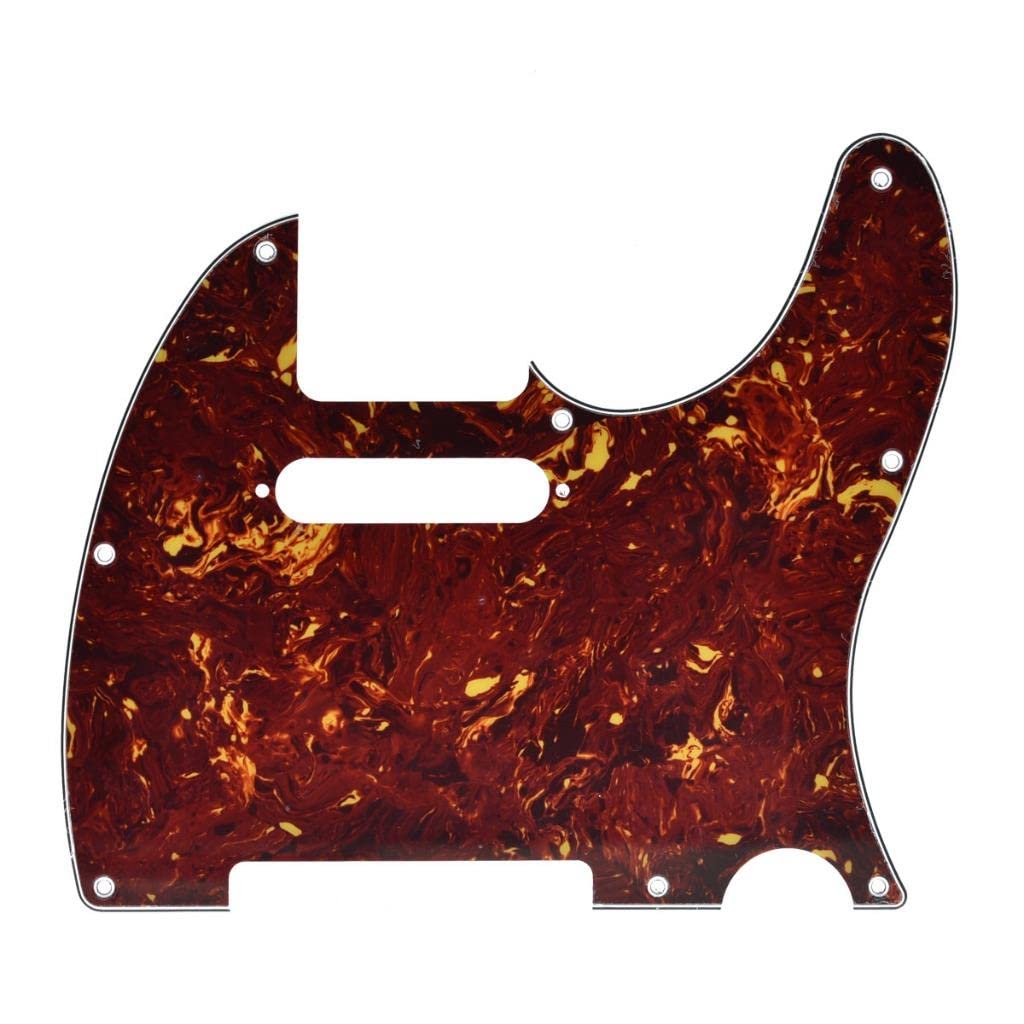 Dopro 8 Hole Tele Style Guitar Pickguard TL Pick Guard with Pickup Mounting Screw Holes for Tele/Telecaster Vintage Tortoise With Neck Pickup Mounting Holes