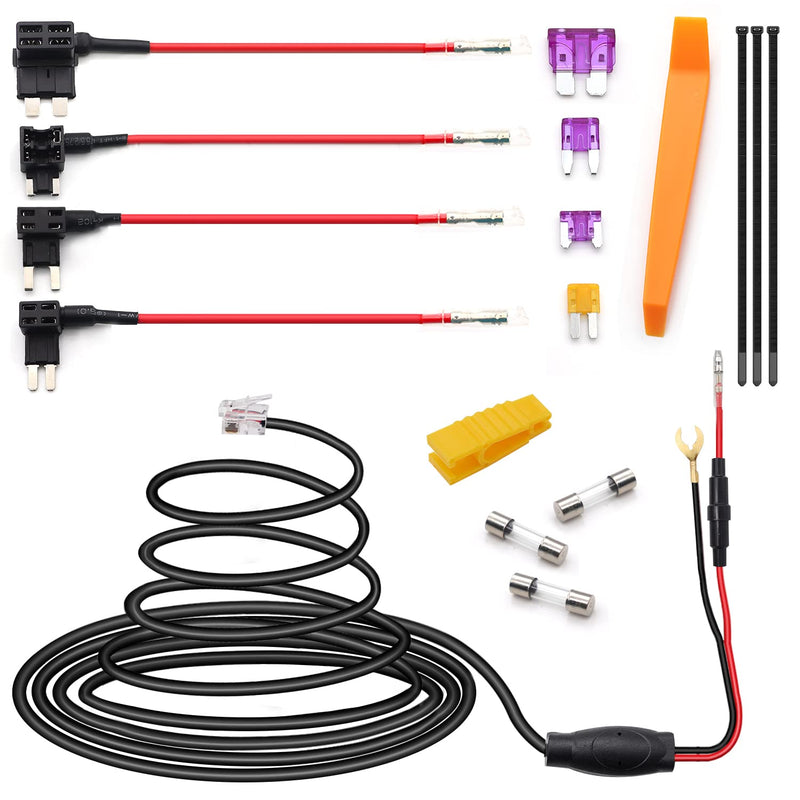 Radar Detector Hardwire Kit,Direct Wire Wiring kit,Radar Detector Quick Connection Plug and Play Power Cord Cable,with RJ-11 Telephone Style Jack Radar Detector (13FT) Q-014 RJ-11 "telephone style" jack
