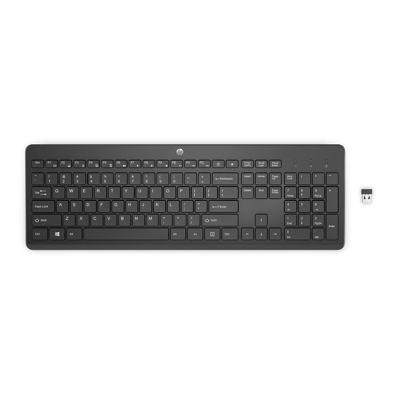 HP 230 Wireless Keyboard, Numeric Keypad, Wireless, Comfort Design, Sleek and Quiet (3L1E7AA#ABA)