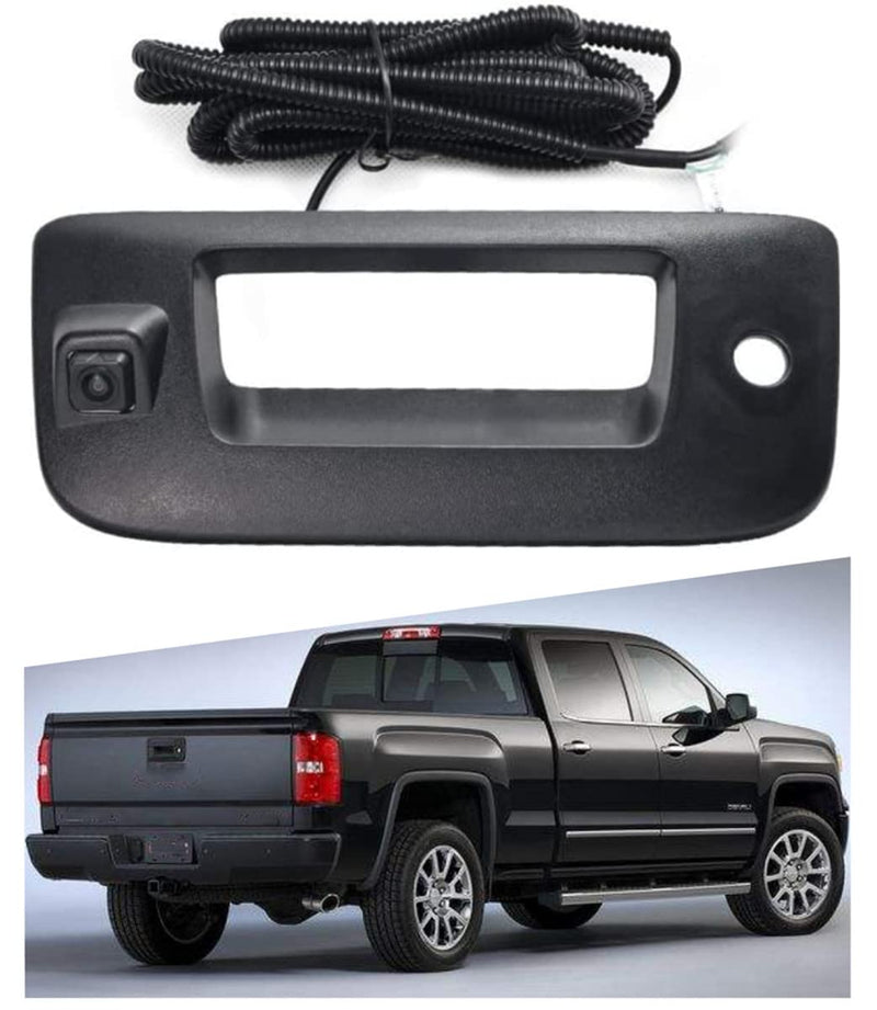DYRDINSHOW Tailgate Handle Backup Rear View Camera for Chevy Silverado GMC Sierra 1500 2007-2013 2500/3500 Heavy Duty 2007-2014 Reverse Cameras Black GMC Sierra 1500 2007-2013 Silverado Sierra 1500 2500/3500 Black