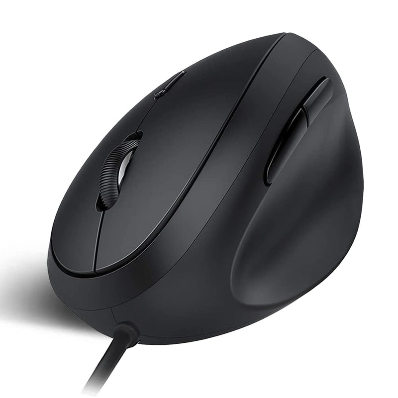 Wired Ergonomic Mouse, Optical Vertical Mouse with 3 Adjustable DPI 800/1200/1600, 6 Buttons USB Computer Mouse Medium-Small