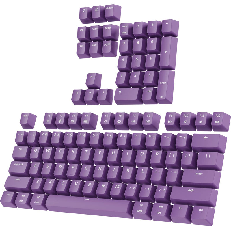 Pwnage Full PBT Keycap Set - Double Shot PBT Shine Through Full Keyboard Keycaps (Purple) Purple