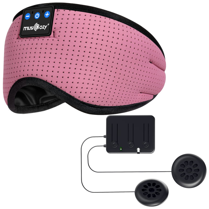 MUSICOZY Sleep Headphones Bluetooth Headband Sleeping Eye Mask & Bluetooth Module Kit with Speakers and Charging Cable