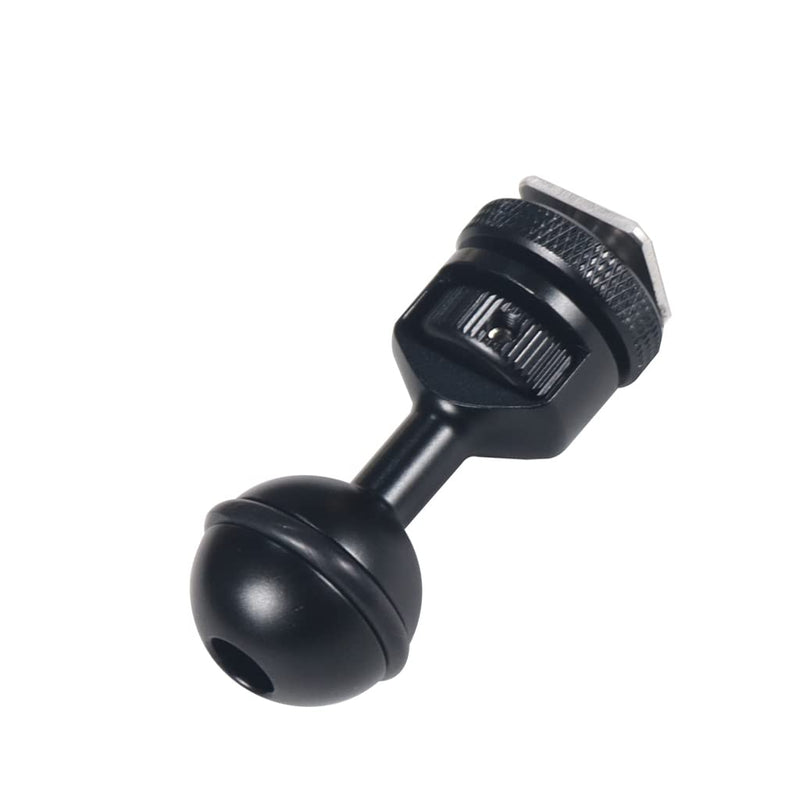 [AUSTRALIA] - FEICHAO 1 Inch Ball Mount Head Adjustable Adapter with Cold Shoe Base for Underwater Camera Case Video Flash (Kit A) Kit A 