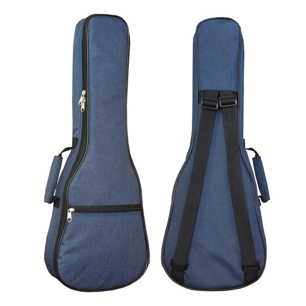 Ukulele Case Bag Baritone 30 inches Soft Adjustable Dual Shoulder Straps Backpack Case with 0.39 inch Thick Sponge Padding Protective Waterproof Nylon (Blue) Blue