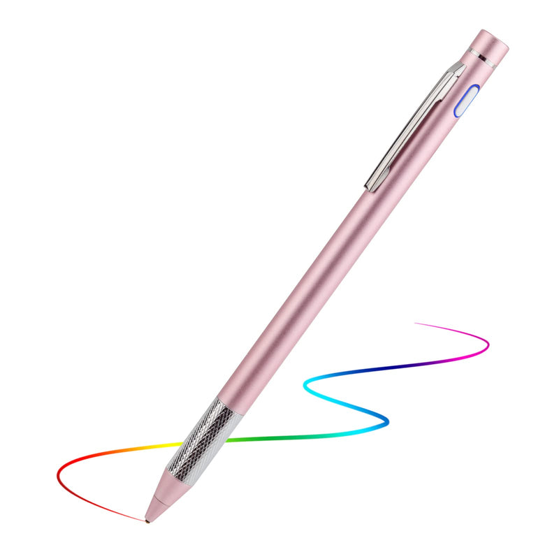 Pencil Stylus for 2021 iPhone 13 Pro Max Pen,Minilabo Touch Screens Active Stylus Digital Pen with 1.5mm Ultra Fine Tip Stylist Pen for 2021 iPhone 13 Pro Max Drawing and Writing Pencil,Pink Pink
