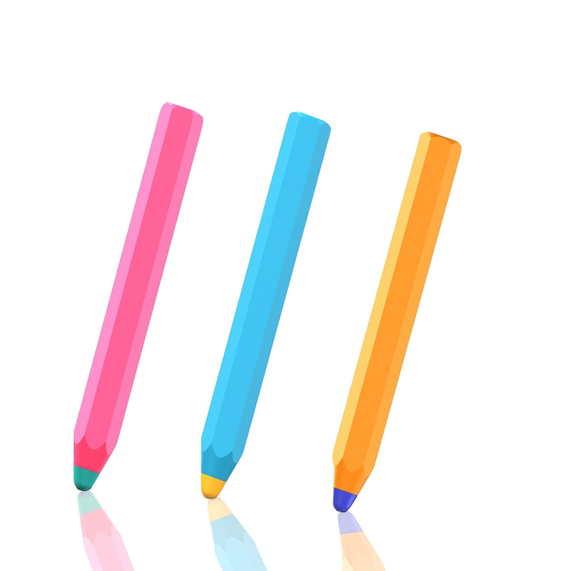 2022 Stylus Pens for Touch Screens, Kenkor Crayon Stylus for Kids Pencil Shape 3 Pack of Pink Blue Yellow Universal Capacitive Stylus Compatible with ipad/iPhone/Android/Kindle/Samsung/Microsoft Bule/Pink/Yellow