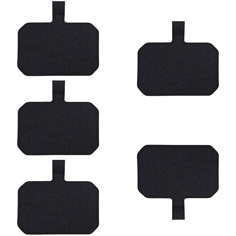 yuntop 5 Pack Phone Tether Tab Cell Phone lanyard pad, Universal Phone Tether Tab Phone Lanyard Replacement Part Compatible with Most Smartphones (Black)