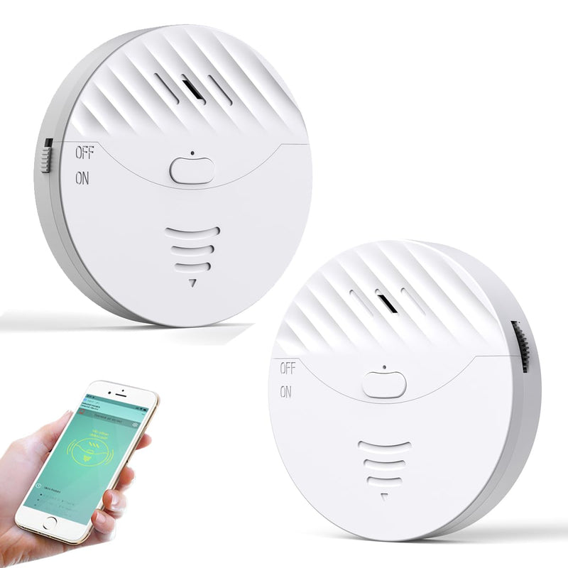 [AUSTRALIA] - WiFi Window Alarm System, 2 Pack Glass Break Detection with Phone APP, 120dB Smart Alarms with Adjustable Vibration Sensor for Car,Home Security (2PCS) 