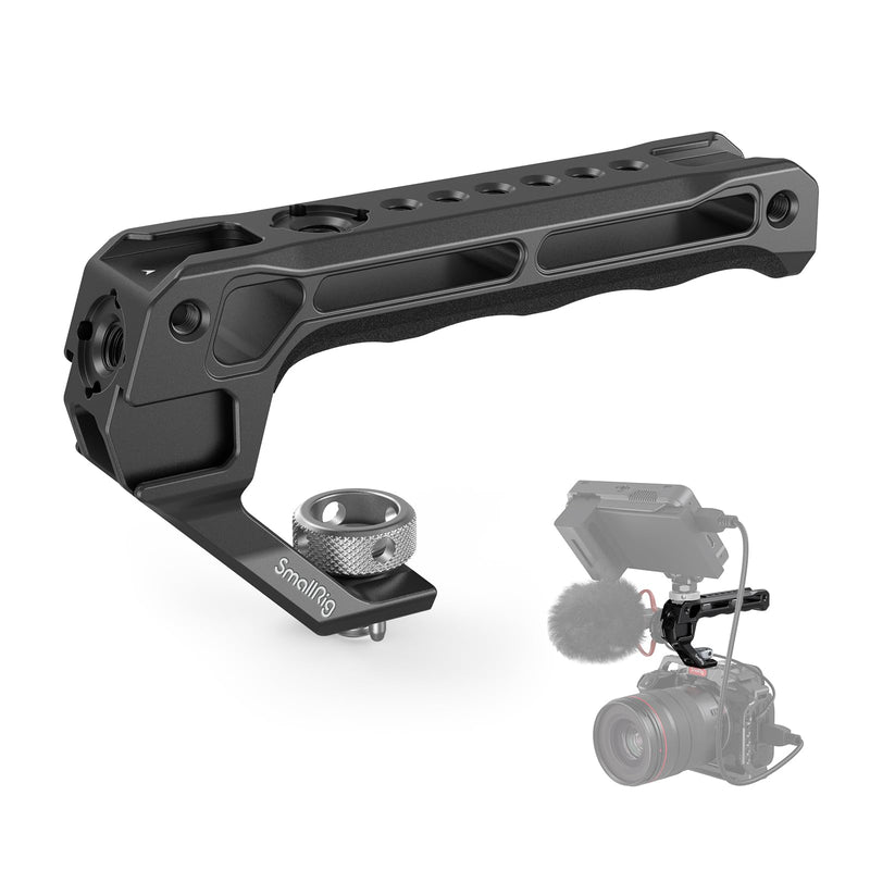[AUSTRALIA] - SmallRig Top Handle with 3/8"-16 Locating Pins for ARRI Grip for Camera Cage, Universal Video Rig with 5 Cold Shoe Adapters to Mount DSLR Camera with Microphone/LED Light/Monitor - 3765 