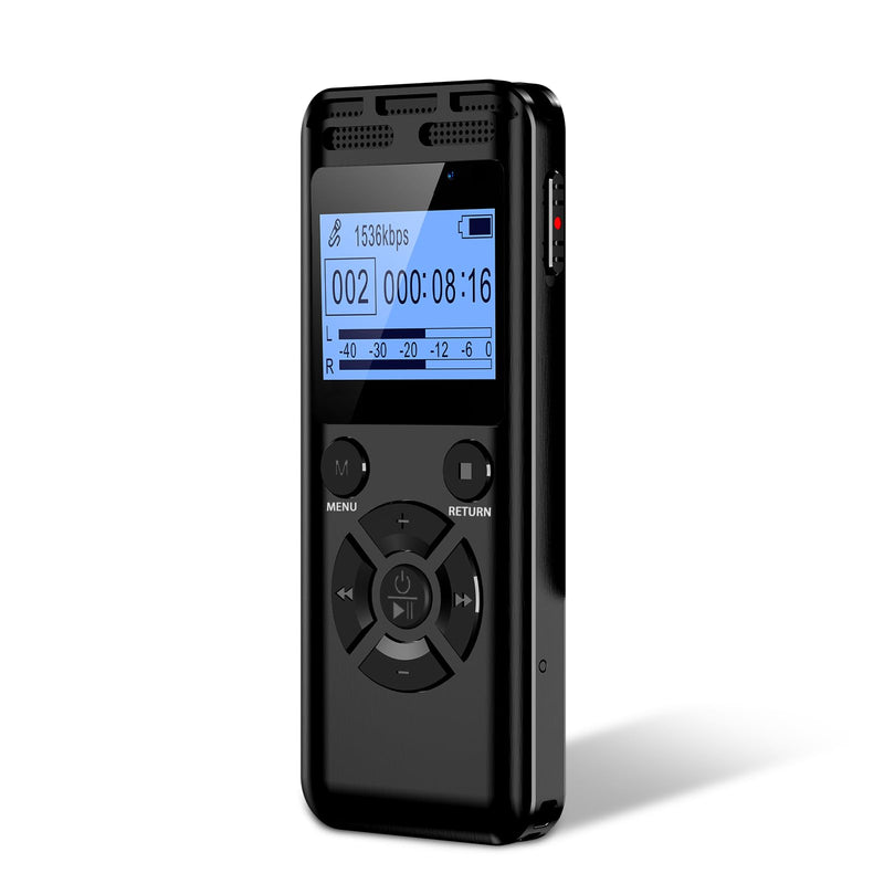 64GB Digital Voice Recorder, Wevoor Voice Activated Recorder with 560mAh Large Capacity Battery, Professional Recording Device with Playback, Password, Timed recording, Repeat, Variable Speed Playback