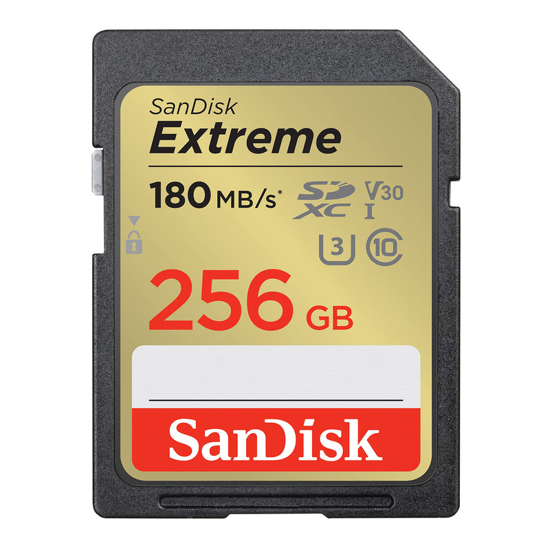 SanDisk 256GB Extreme SDXC UHS-I Memory Card - C10, U3, V30, 4K, UHD, SD Card - SDSDXVV-256G-GNCIN Memory Card Only