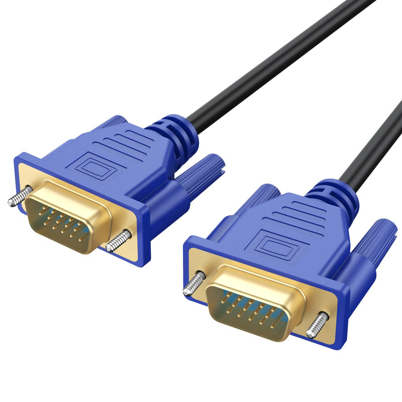 VGA to VGA Cable 10FT, VGA Cord for Computer Monitor Gold-Plated SVGA Cable 1080P HD15 Male to Male 1