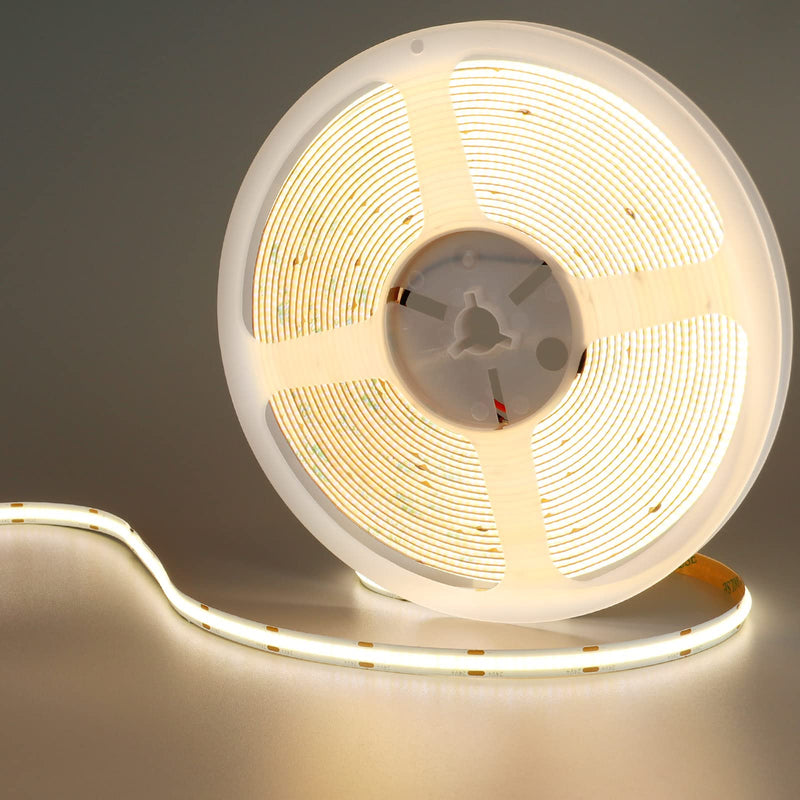 [AUSTRALIA] - 32.8ft(10M) 24V COB LED Strip Light Natural White 4000K 3840LED CRI 93+ 6800lm Uniform Glow Dotless IP20 Not Waterproof Flexible LED Tape Lights for DIY Bedroom Home Decor(No Power Supply) 10 meters 