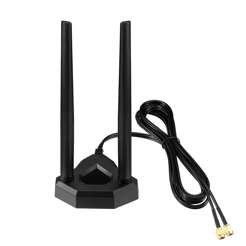 Eightwood Dual Band WiFi Antenna 2.4GHz 5GHz RP-SMA WiFi Antennae | 6.5ft Extension Cable, for PC Desktop Computer PCI PCIe WiFi Bluetooth Card Motherboard Wireless Network Router 8dbi wifi antenna