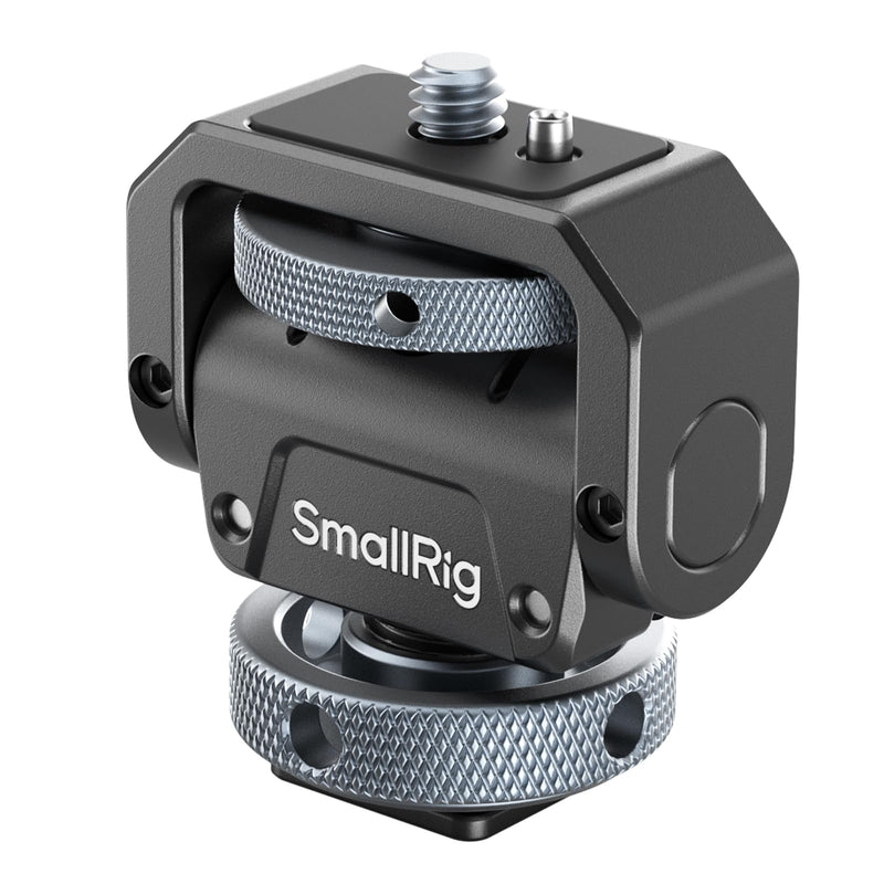 [AUSTRALIA] - SmallRig Camera Monitor Mount Lite with Cold Shoe, Swivel 360° and Tilt 180° Holder for Field Monitor, LED, Flash and Video Shooting Photography Accessories, Max Load Capacity of 90° Tilt 3.2kg 