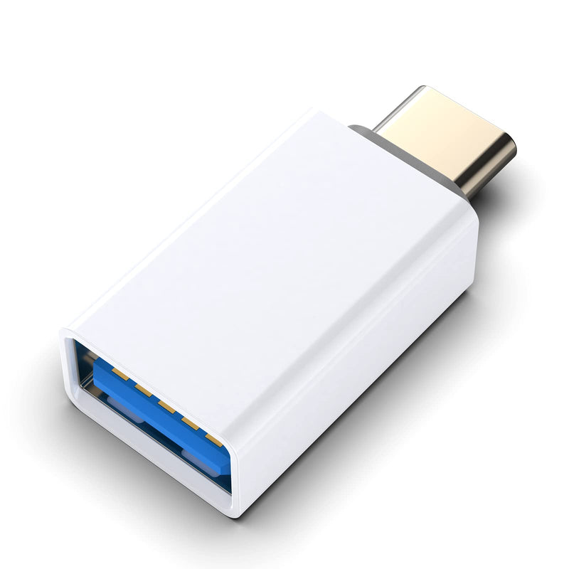 USB C to USB Adapter Pack-1,USB-C Male to USB 3.0 Female Adapter for MacBook Pro 2021/2020 iMac iPad Pro/Mini 6 Pixel 6 5 4 XL USB C Wall Plug Charger and Any Type C or Thunderbolt 4/3 Devices, White 1 Count