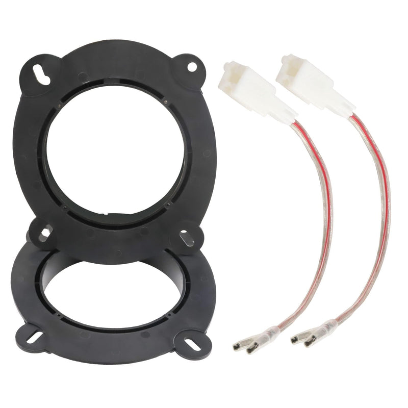 [AUSTRALIA] - 6.5 Inch Front Door Speaker Bracket Adapter Speaker Wiring Harness for Select 2018-2023 Toyota Camry/Avalon/Highlander/Sienna for Installation Aftermarket Door Speaker Spacer Ring 