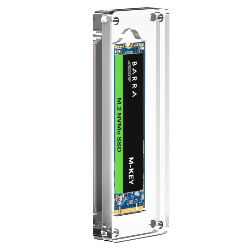 AODUKE M.2 SSD Case Enclosure for M.2 2230/2242/2260/2280MM SSD Hard Drive Protection Box Storage Box Drive,Transparent Magnetic Closure NGFF/NVME Manager(Without SSD)-01M2 1 slot acrylic-M.2