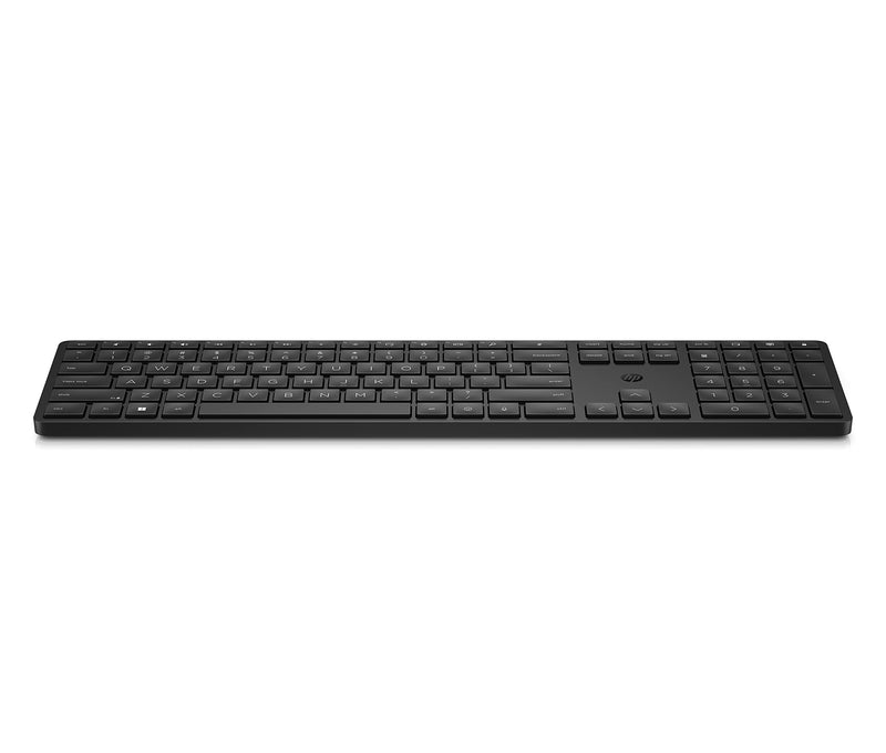 HP 450 Wireless Programmable Keyboard Black - Slim, Full Size with Numpad, Wireless, USB Receiver, 20 programmable Keys, 4 LEDs, Laptop-Like Keys, 20-Months Battery, Low Power Indicator (4R184AA#ABL)